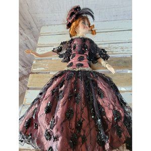 Rustie porcelain doll 1998 redhead 17" artist 111